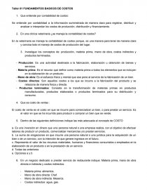 FUNDAMENTOS BASICOS DE COSTOS. Página 1