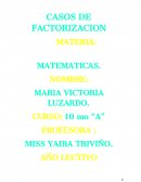 Los 10 casos de factorizacion