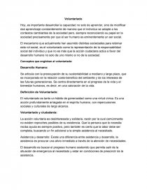 Conceptos que engloban al voluntariado. Página 1