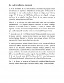 José Núñez de Cáceres dio un golpe de estado proclamando así la primera independencia del país