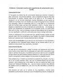 Comentario escrito sobre experiencias de comunicación oral y escrita
