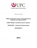 Programación lineal y Técnica de Revisión y Evaluación de Programas (PERT).