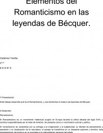 Elementos del Romanticismo en las leyendas de Bécquer. Página 1