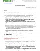 ACTA DE REUNIÓN COMERCIAL