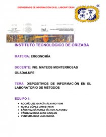 DISPOSITIVOS DE INFORMACIÒN EN EL LABORATORIO DE MÉTODOS. Página 1