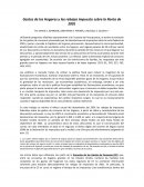 Gastos de los Hogares y las rebajas Impuesto sobre la Renta de 2001