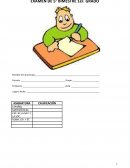 Ejemplo de exaxmen del 5o. bim. de 1er. grado