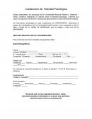 Cuestionario de: Felicidad Psicológica