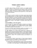 Primera guerra mundial (1914-1918) involucró a los grandes imperios europeos y, finalmente, a Estados Unidos