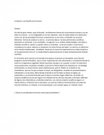 Invitación a la Filosofía de la ciencia. Página 1