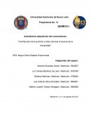 Actividad de adquisición del conocimiento: Contribución de la química y otras ciencias al avance de la humanidad
