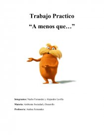 Trabajo Practico “A menos que...”. Página 1