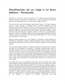 Planificación de viaje a La Gran Sabana