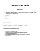 Ejercicios de Aplicación estadística