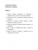 Laboratorio de Química, Clasificación de la Materia