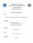 CLASIFICACIÓN DE PRODUCTOS SEGÚN LA REGLA INTERPRETATIVA 3