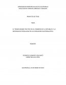 ANTEPROYECTO TESIS - TRANSFUGISMO POLITICO EN CONGRESO DE LA REPUBLICA GUATEMALATECA