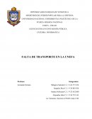 FALTA DE TRANSPORTE EN LA UNEFA