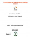 EL ABORTO TERAPÉUTICO EN NUESTRA LEGISLACIÓN