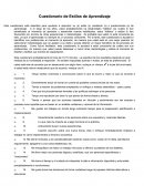 Cuestionario de Estilos de Aprendizaje.