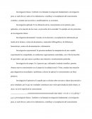 Resumen de Tipos de investigacion
