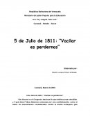 5 de julio. Vacilar es perdernos