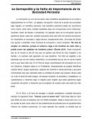 La corrupcion ante una sociedad