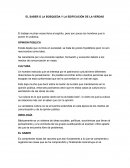 EL SABER O LA BÚSQUEDA Y LA EDIFICACIÓN DE LA VERDAD