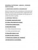 DESARROLLO SUSTENTABLE.- UNIDAD III.- ESCENARIO SOCIO-CULTURAL