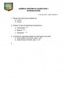 Ejercicios de introducción Química Orgánica