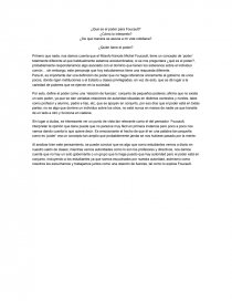 El poder según Michel Foucault. Página 1