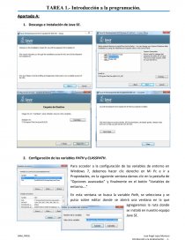 Configuración de las variables PATH y CLASSPATH.. Página 1