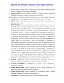 GLOSARIO DE TÉRMINOS TECNICOS DE MANTENIMIENTO