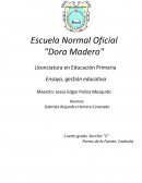 LA GESTIÓN PARA LA MEJORA DEL TRABAJO DOCENTE Y EL FUNCIONAMIENTO DE LA ESCUELA TOMANDO EN CUENTA LOS ELEMENTOS DE LA NORMALIDAD MÍNIMA.