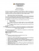 Como elegir el Título de la Investigación