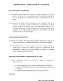 Amortización y depreciación de los activos