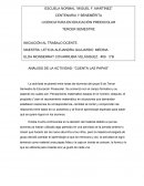 ANÁLISIS DE LA ACTIVIDAD: “CUENTA LAS PAPAS”