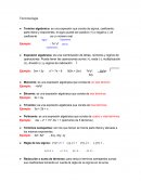 Terminología de álgebra