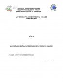 LA INVESTIGACION EN, PARA Y SOBRE EDUCACION EN MI PROCESO DE FORMACION
