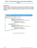 Reconocimiento de las características de lenguajes de marcas