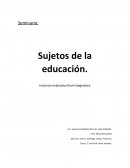 Sujetos en la educacion. (una escuela dentro de una escuela)