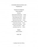 Proyecto de Investigación Tema: Economía