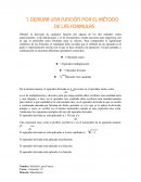 DERIVAR UNA FUNCION POR EL METODO DE LAS FORMULAS