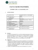 FACULTAD DE INGENIERÍA INTRODUCCIÓN A LA INGENIERÍA CIVIL