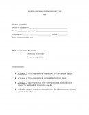 PRUEBA INFORMAL DE MORFOSINTAXIS