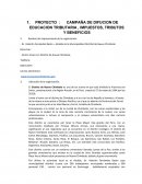 EDUCACION TRIBUTARIA , IMPUESTOS, TRIBUTOS Y BENEFICIOS