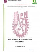 Gestion del mantenimiento industrial