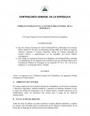 NORMAS GENERALES EN LA CONTRALORÍA GENERAL DE LA REPÚBLICA