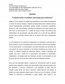 Comunicación en público, estrategia para informar