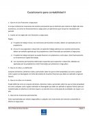 Contabilidad básica, Cuestionario.